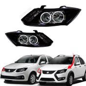 تصویر چراغ جلو اسپرت ساینا کوییک طرح BMV گرد - رنگ سفید 