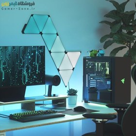 تصویر پنل روشنایی مثلثی مشکی هوشمند 9 تکه نانولیف لیمیتید ادیشن Nanoleaf Shapes Limited Edition Ultra Black Triangles Smarter Kit (9 Panels) 