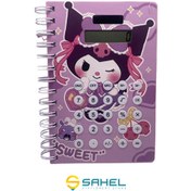 تصویر دفتر ماشین حساب دار A5 طرح خرگوش و گل 