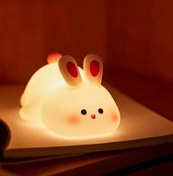 تصویر چراغ خواب سیلیکونی طرح خرگوشی K-1153 SILICONE NIGHT LIGHT