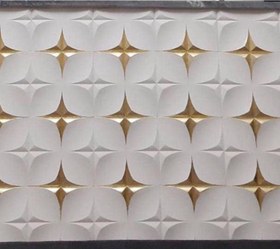 تصویر سنگ مصنوعی طرح پرنیان ابعاد 40*40 سانتیمتر کد A192 - سفید 40 cm Pernian design artificial stone A192