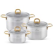 تصویر سرویس قابلمه لایف اسمایل مدل LIFEP12 ظرفیت ۶ پارچه استیل 