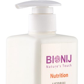 تصویر ماسک مو پمپی بیونیج مدل Nutrition مناسب موهای خشک و شکننده Bionij Nutrition Herbal Sulphates Free Hair Mask 300 ML