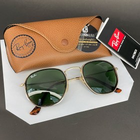 تصویر عینک آفتابی مردانه و زنانه چند ضلعی فریم فلز برند ریبن _ Ray-Ban 