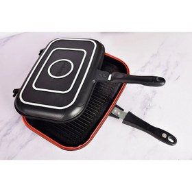 تصویر تابه رژیمی چدن گرانیت سایز 34 یونیک کد 8916 مدل دیاموند رنگ مشکی 