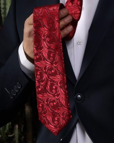 تصویر ست کراوات و دستمال جیب مردانه نسن مدل TM4 