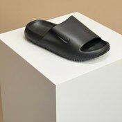 تصویر دمپایی مردانه نایکی NIKE وارداتی رویه ساده کفی EVA رنگ مشکی 