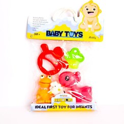 تصویر ست تاتی، جغجغه و دندان‌گیر 