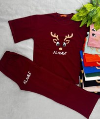 تصویر ست تیشرت شلوار لانگ گوزن 