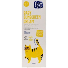 تصویر کرم ضد آفتاب کودکان بیبی فرست SPF30 حجم 50 میلی لیتر Baby First Kids Sunscreen Cream SPF30 50ml