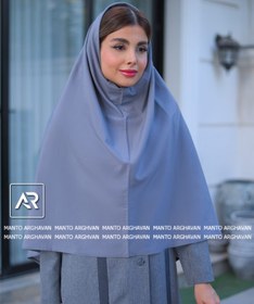 تصویر مقنعه ساده رنگ طوسی 