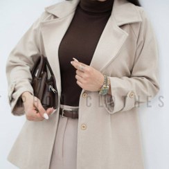 تصویر پالتو فوتر کجراه یقه انگلیسی 