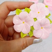 تصویر قالب سیلیکونی ۳ عددی شکوفه گیلاس و گل 