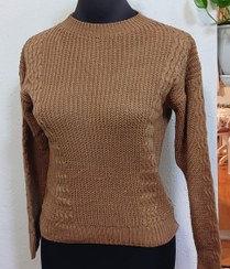 تصویر بلوز بافت کراپ زنانه نخ ترک با کشسانی - قد 60 قدآستین 52 دورسینه 106 باکشسانی تا 136 / بافت لطیف نخ ترک / 