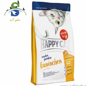 تصویر غذای خشک ارگانیک مخصوص گربه بد غذا حاوی گوشت خرگوش (300 گرم) هپی کت 