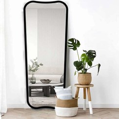 تصویر آینه مدل قدی چوبی پریا w-180 - قهوه ای 