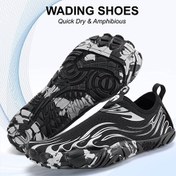 تصویر کفش آبی plankzone مدل Leymar رنگ سفید مشکی 