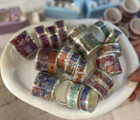 تصویر پک چسب واشی 4 تیکه شفاف - طرح7 