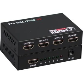 تصویر اسپلیتر 4 پورت HDMI وی نت V-SPHD1404 Vnet HDMI 1x4 Splitter v1.4 / V-SPHD1404