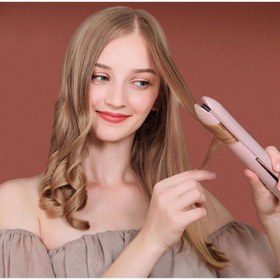 تصویر صاف‌کننده موی حرفه‌ای صورتی برند beauenty Professional Hair Straightener Pink