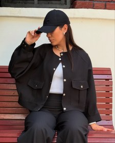 تصویر بامبر و شلوار کرپ دیپلمات مغزی دوزی شده فری سایز 