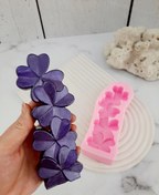 تصویر قالب شمع سیلیکونی مدل شبدر پله ای Silicone candle mold