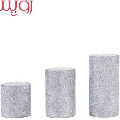 تصویر شمع استوانه ای ۳ عددی اکلیلی 