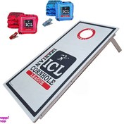 تصویر برد کورن هول طرح چوب مدل 01 به همراه 8 عدد بالشتک 