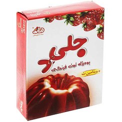 تصویر پودر ژله جلید دراژه با طعم توت فرنگی ژله جلید