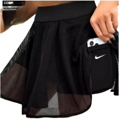 تصویر دامن تنیسی تک راین اسپرت کشاله دار Single-breasted sport tennis skirt with crotch