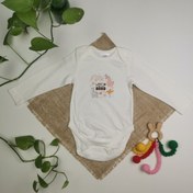 تصویر بادی نوزادی دخترانه آستین بلند برند twins طرح دایناسور گلبهی رنگ - 9 تا 12 ماه - 9 تا 12 ماه | فروشگاه نام نیکو 