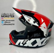 تصویر کلاه کاسکت Axxis مدل Wolf MX مشکی قرمز براق 