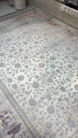 تصویر فرش ماشینی طرح بهشت 1200 شانه گل برجسته - 9 متری 