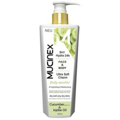 تصویر کرم مرطوب کننده ماسینکس مدل Cucumber & Jojoba Oil حجم 200 میل Mucinex Cucumber & Jojoba Oil Moisturizing And Revitalizer skin For Face & Body 200ml