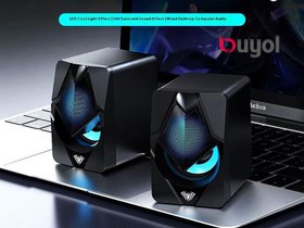 تصویر اسپیکر گیمینگ آئولا AULA N-525 RGB AULA N-525 Wired Desktop Gaming External Speaker Volume Adjustment 3.5mm+USB Connection