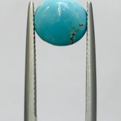 تصویر نگین فيروزه طبيعى سایز 10*10 تراش اوال 