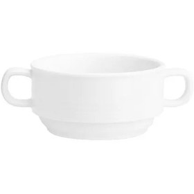 تصویر پیاله دسته دار چینی زرین سفید (سایز 10) Zarin Iran Hotel-49 White 1 Piece Porcelain Bowl 10