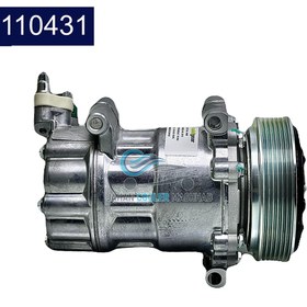 تصویر کمپرسور کولر پژو 206/207 جدید سه پیچ COLDGEAR – کد 110431 