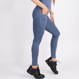 تصویر لگ اسلیم افکت جیبدار ایندیگو قد 100 – Agi Slim Effect Leggings Indigo 