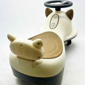 تصویر سه چرخه موزیکال طرح گربه قهوه ای مدل 1401_2 