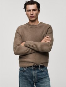 تصویر ژاکت با یقه گرد برند mango man Crew Neck Pullover Sweater