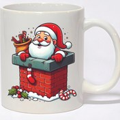 تصویر ماگ ساده طرح بابا نوئل کریسمس کد 3869 