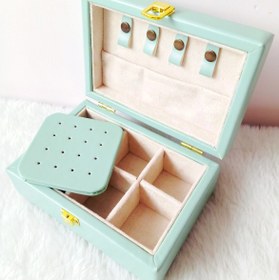 تصویر جعبه جواهرات لارا رنگ سبز آدامسی 