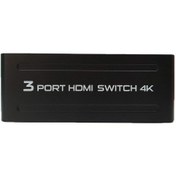 تصویر سوئیچ 3 پورت HDMI پی نت مدل 4K301 با بدنه فلزی 