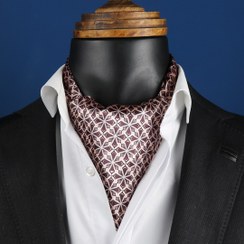 تصویر دستمال گردن مردانه طرح وینتیج زمینه کِرِم 