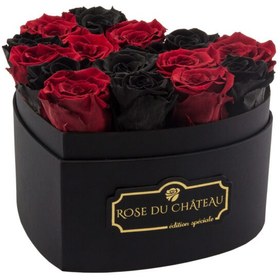 تصویر Black & Red Eternal Roses in Black Heart Box | کد: ZNB-1IYG 