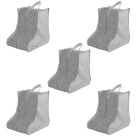 تصویر کاور کفش لیلیوم مدل نیم بوت بسته 5 عددی - خاکستری 