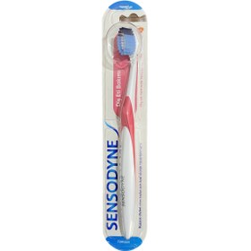 تصویر مسواک نرم سنسوداین برای مراقبت از لثه و داندنهای حساس با برس نرم Sensodyne soft toothbrush to care for gums and sensitive teeth with a soft brush