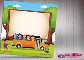 تصویر وکتور کادر کودکانه 02 