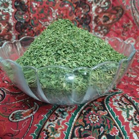 تصویر سبزی گشنیز خشک 100 گرمی درجه یک بدون چوب زردی خاک محصولی از ارگانیک بنفشه 